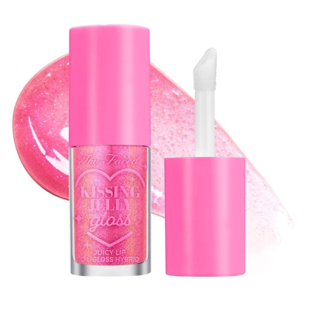 Too Faced Kissing Jelly Gloss Juicy Lip Oil (Bubblegum) NIB 4.50 ml / 0.15 fl oz